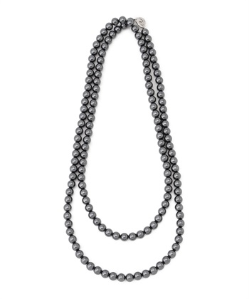 ブラックパールロングネックレス 49AV.junko shimada｜クロス