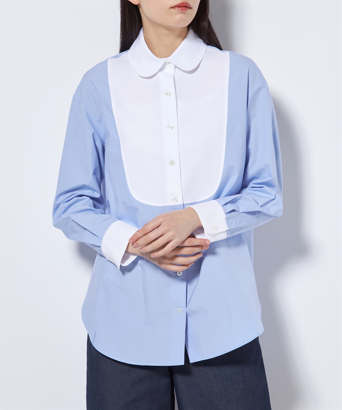 タイプライターコットン長袖ブラウス 49AV.junko shimada タイプライターコットン長袖ブラウス 49AV.junko shimada