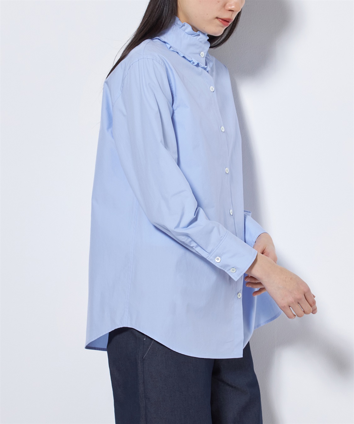 49AV JUNKO SHIMADA タイプライター衿フリルブラウス_sub_2