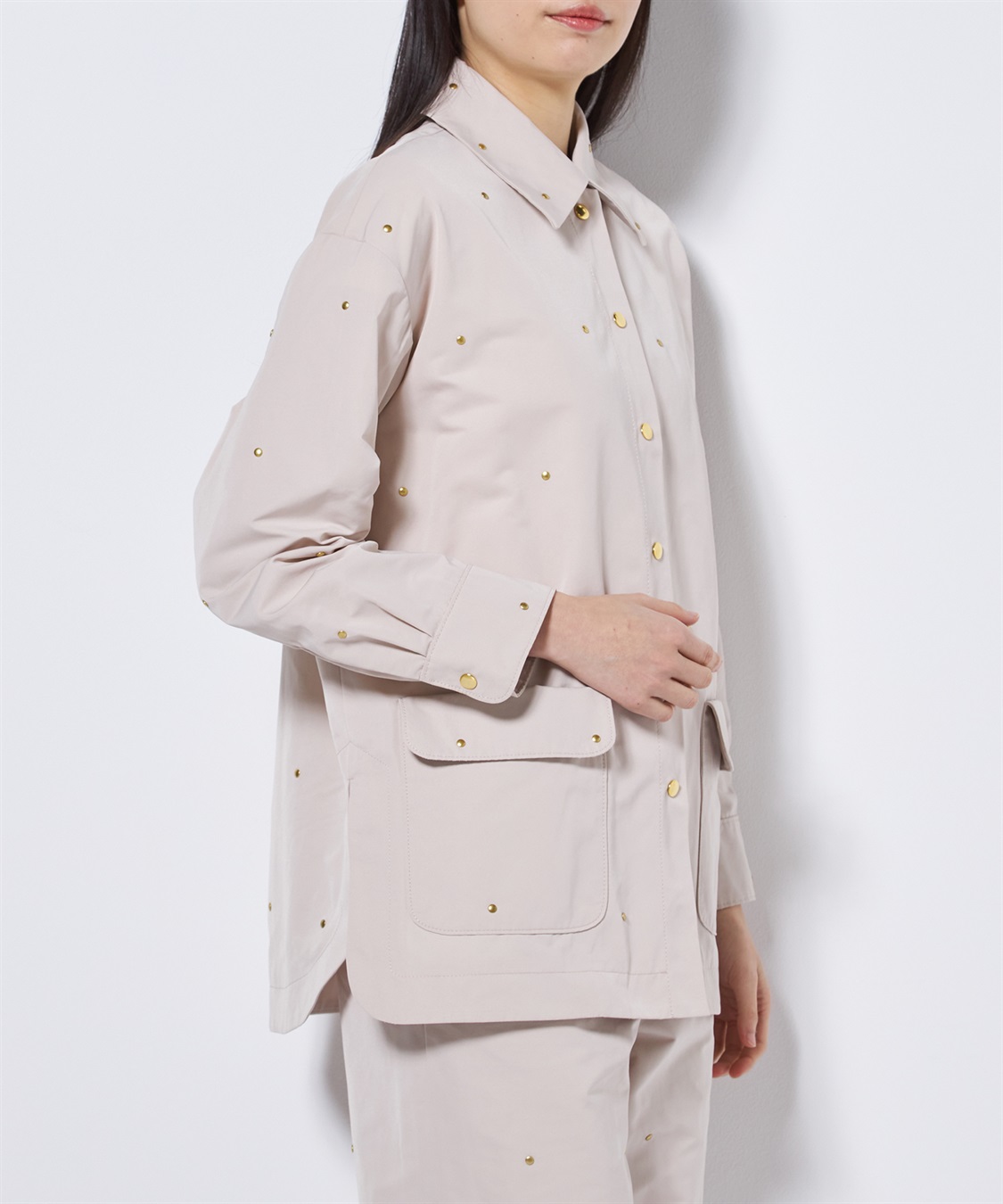 DRIS VAN NOTEN ビーズ装飾 ブルゾン シフォン サテン クロップド スタイリスト佐藤佳菜子さんが指南 Vol.1大人に着こなす、きれい色