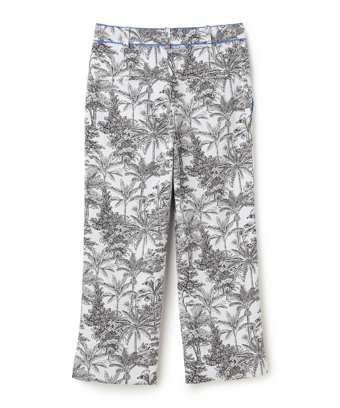 ジュンコシマダ花柄カジュアルパンツ生地に花柄が大変高級感溢れるデザイン ジュンコシマダ花柄カジュアルパンツ生地に花柄が大変高級感