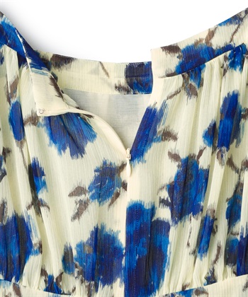 YEAR END SALE】ロース柄プリントギャザーワンピース 49AV JUNKO