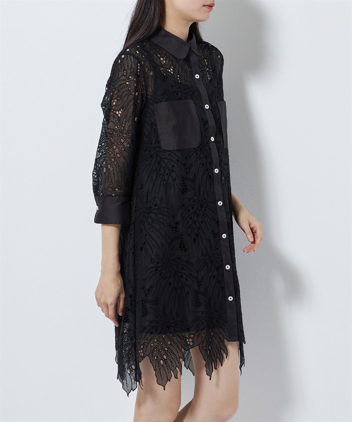 リーフレースワンピース 49AV JUNKO SHIMADA｜クロスプラス公式通販サイト