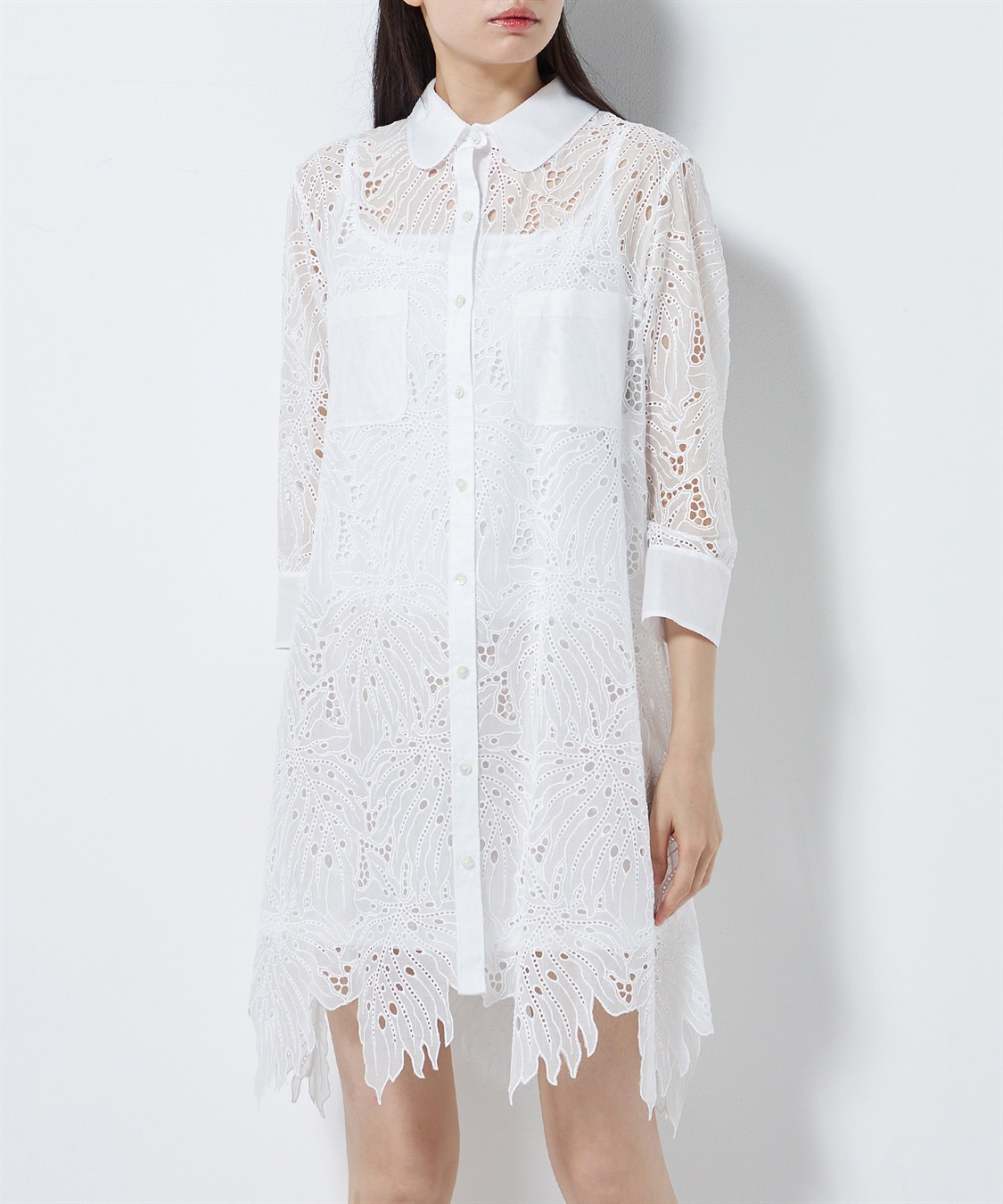 リーフレースワンピース 49AV JUNKO SHIMADA｜クロスプラス公式通販サイト