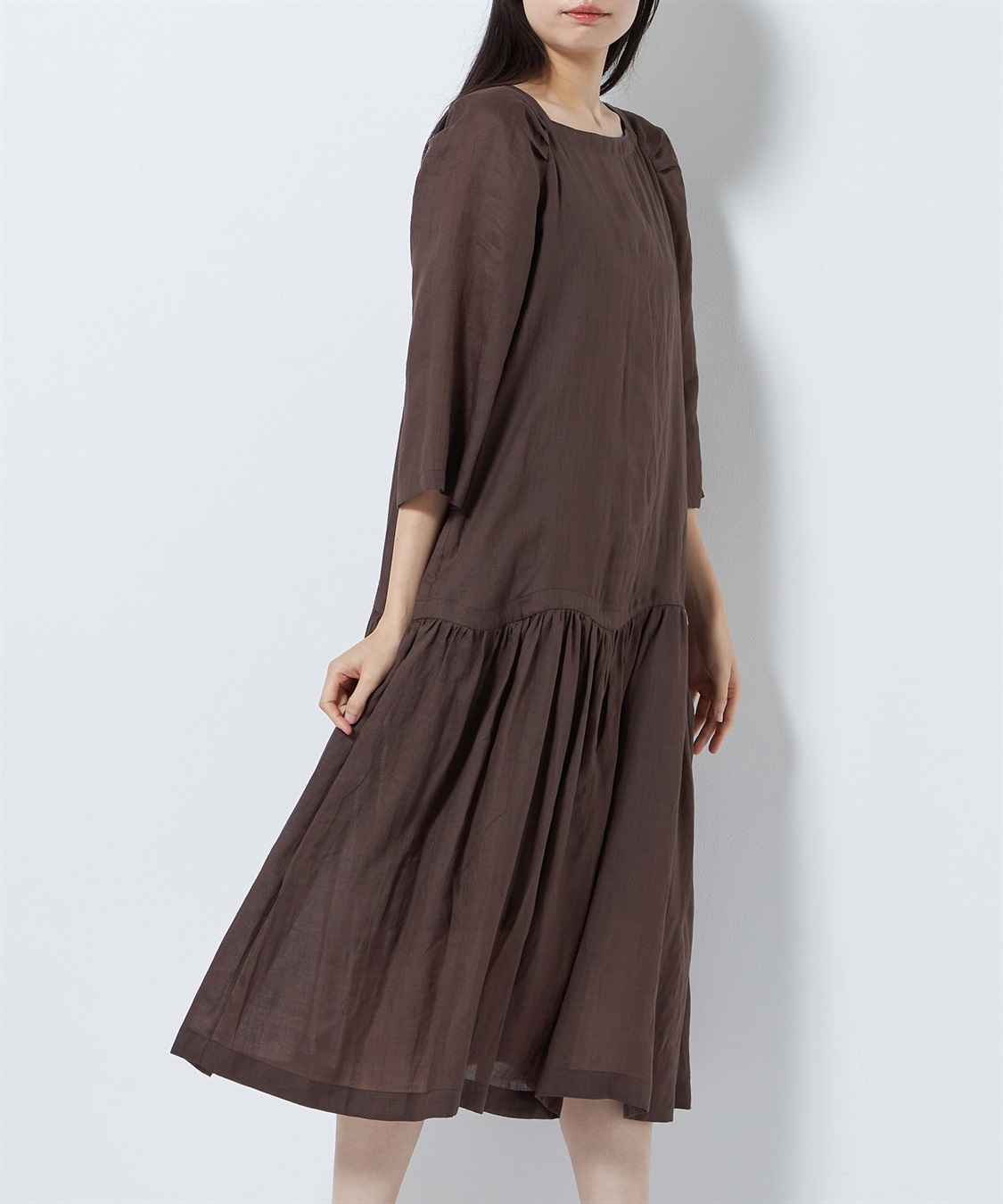 ラミーギャザーデザインワンピース 49AV JUNKO SHIMADA｜クロスプラス