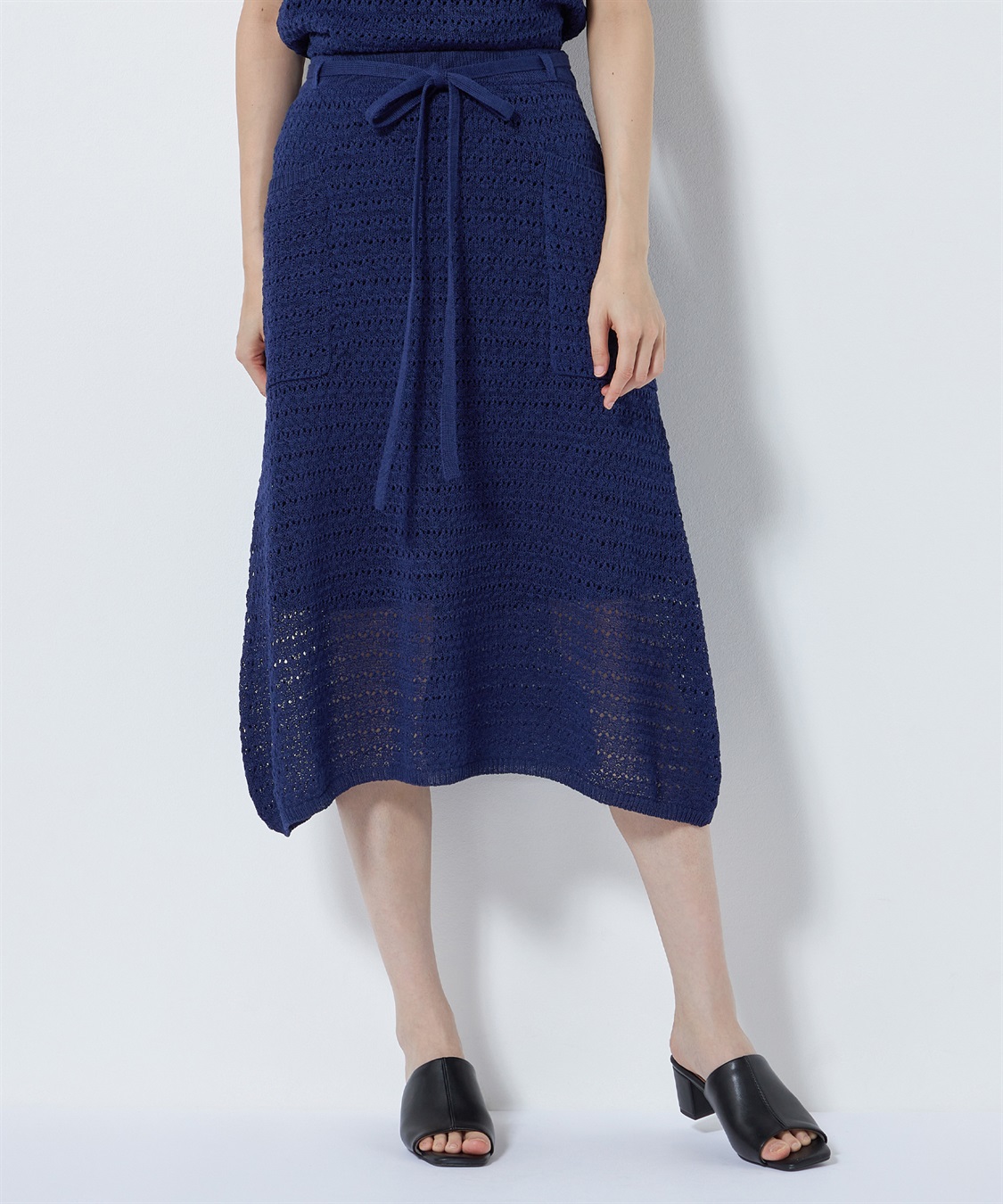 YEAR END SALE】擬麻コットンニットスカート 49AV JUNKO SHIMADA