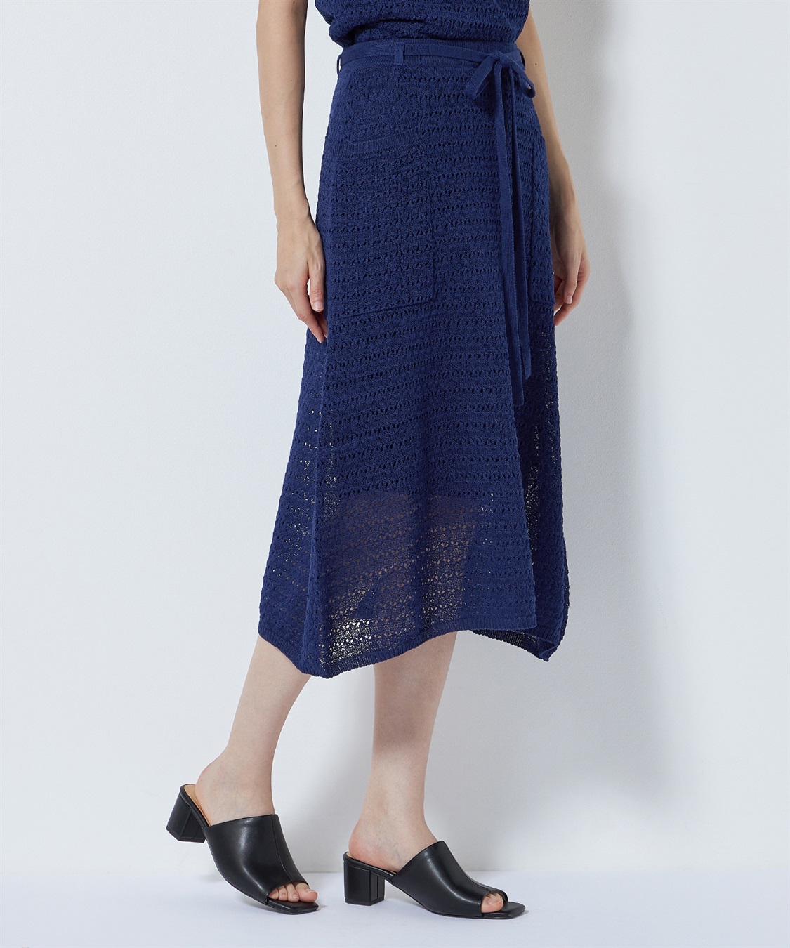 YEAR END SALE】擬麻コットンニットスカート 49AV JUNKO SHIMADA