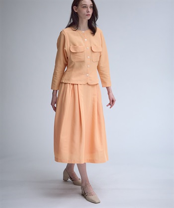 SILVER WEEK SALE】ライトストレッチサイドプリーツスカート 49AV