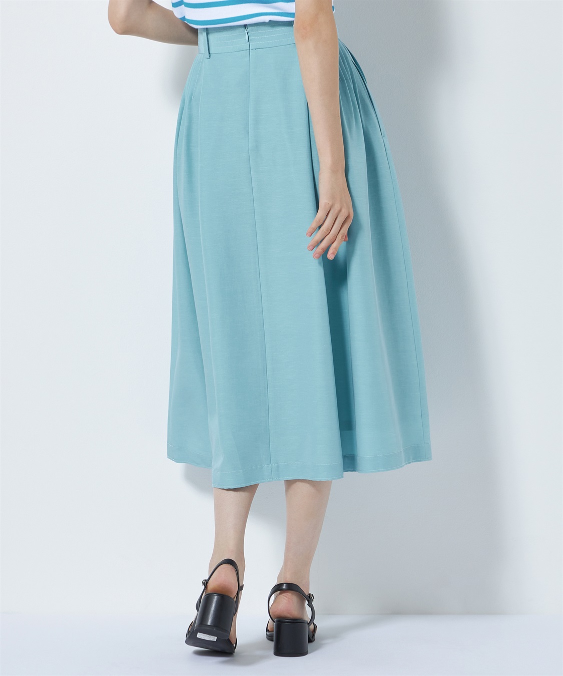 morphose 　Dim Light ワインレッド スカート ライトストレッチサイドプリーツスカート 49AV JUNKO SHIMADA