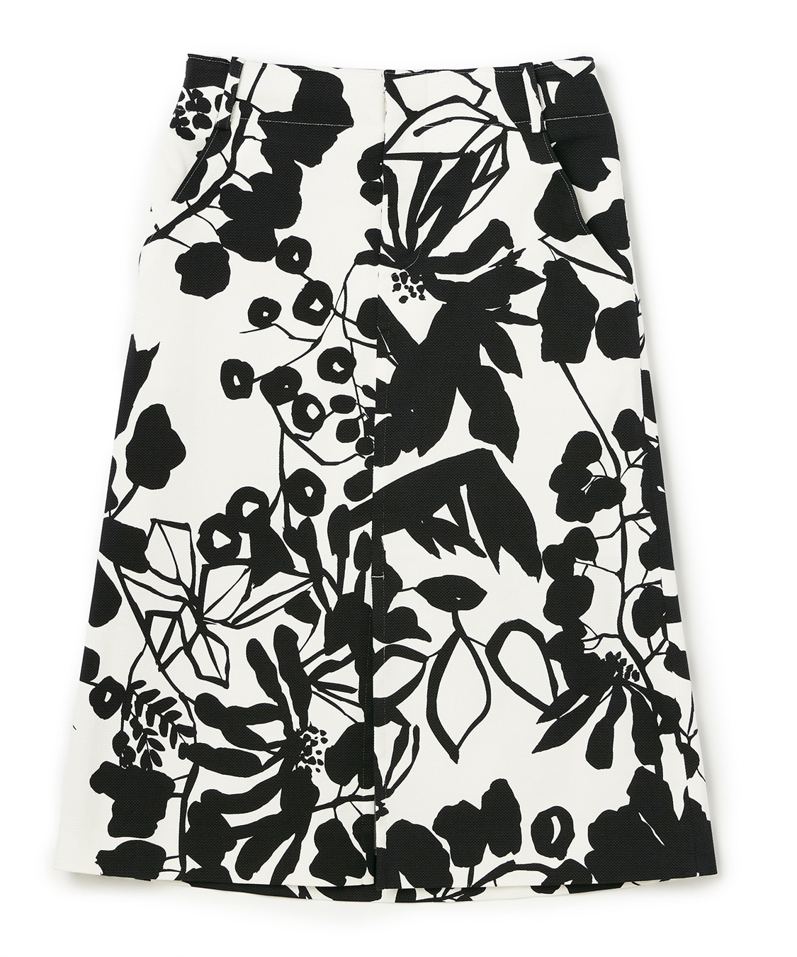 49AV JUNKO SHIMADA ボタニカルアートピケ台形スカート_sub_7