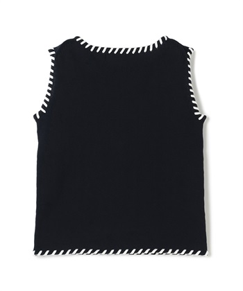 令*様 S08希少 ナンバーナイン羽根 カシミア入りニットノースリーブ3