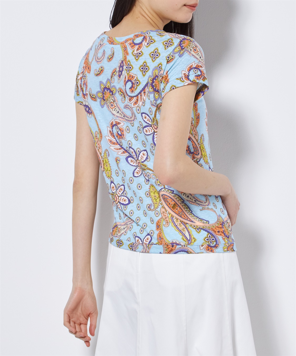 49AV JUNKO SHIMADA ペーズリープリント半袖Tシャツ_sub_3