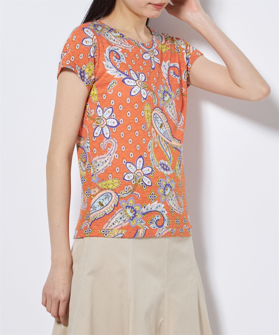 49AV JUNKO SHIMADA ペーズリープリント半袖Tシャツ_sub_5