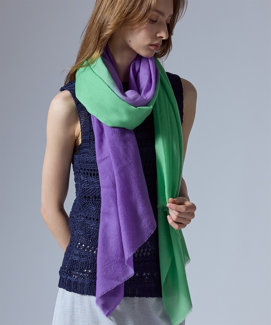 49AV JUNKO SHIMADA バイカラーストール_sub_10