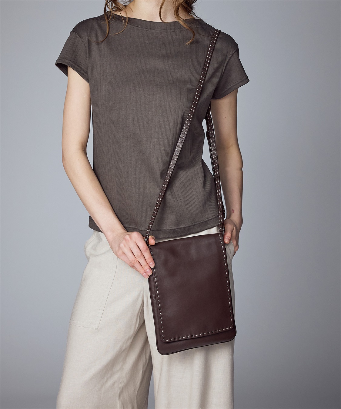 49AV JUNKO SHIMADA 【CHRISTMAS SALE】ステッチレザーショルダー_sub_1