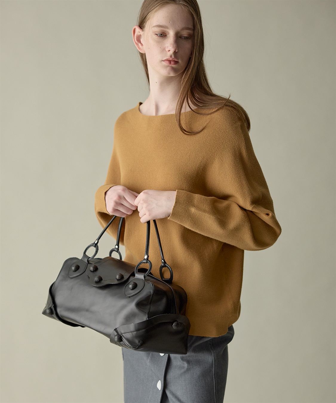 49AV JUNKO SHIMADA 横長シルエットフラップハンドバッグ_sub_2