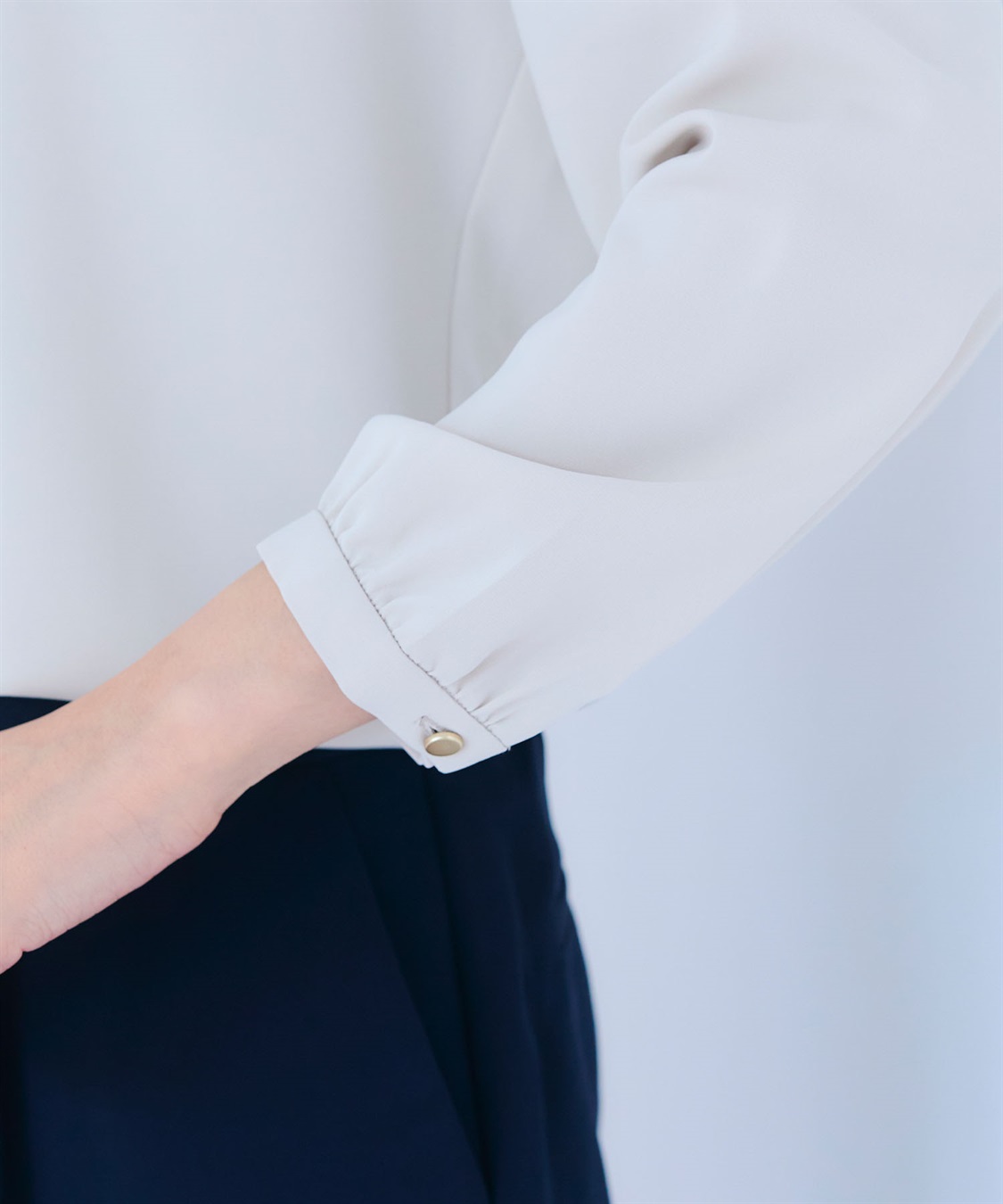 CROSS FUNCTION 《シワになりにくい・洗える》正解 シルキーサテンボウタイブラウス【CF/クロスファンクション】_sub_27