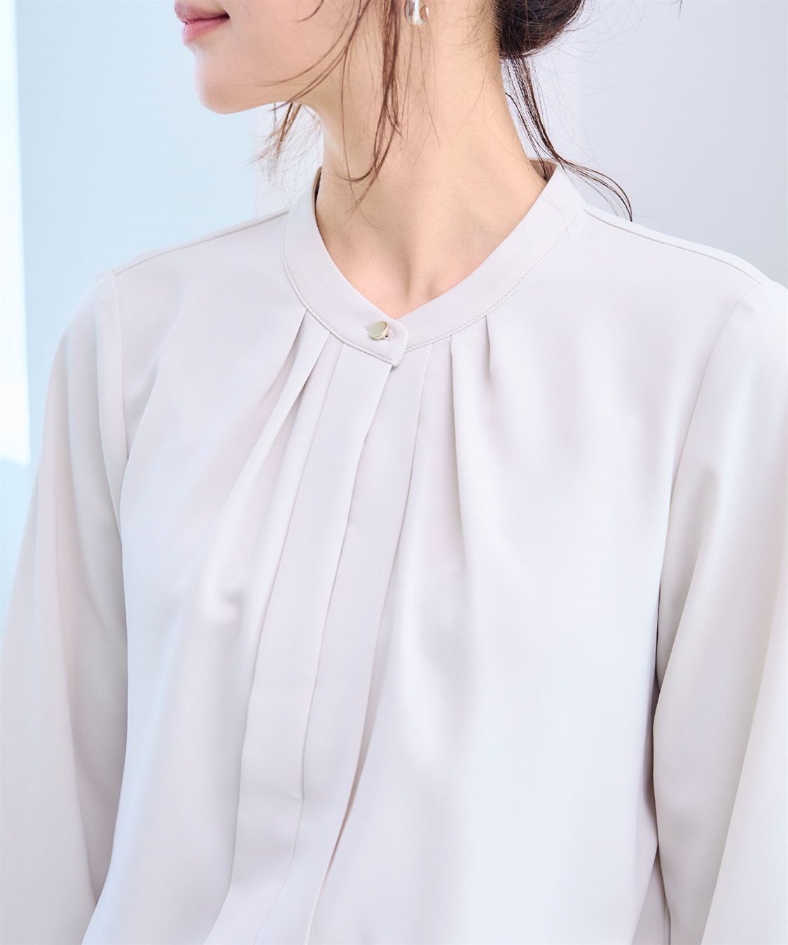 CROSS FUNCTION 《シワになりにくい・洗える》正解 シルキーサテン2wayタックブラウス【CF/クロスファンクション】_sub_26