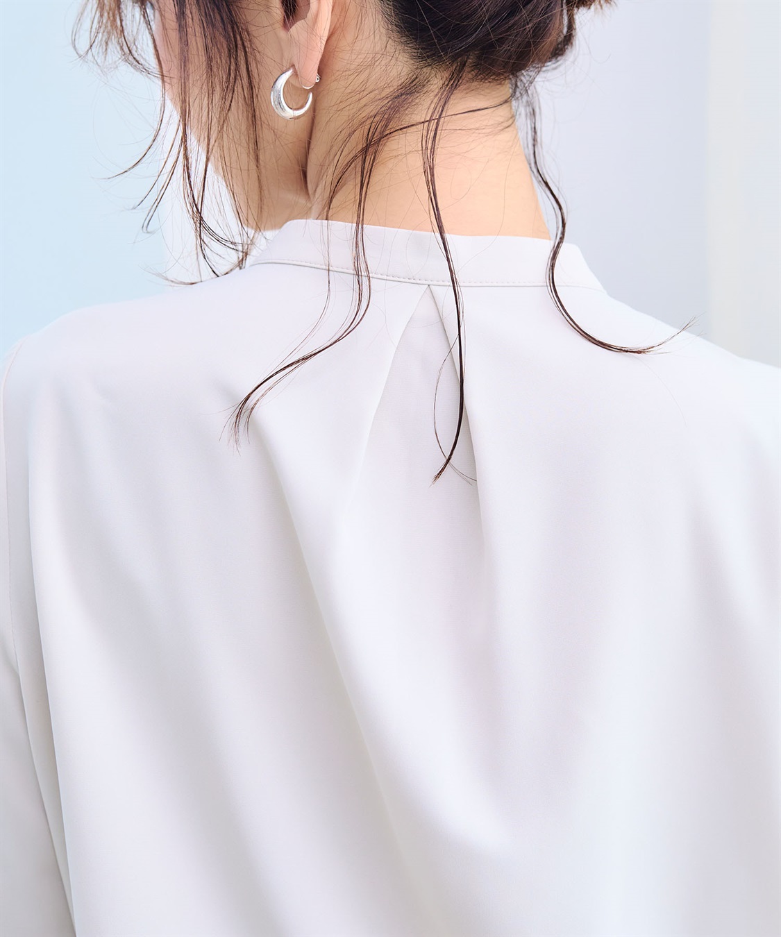 CROSS FUNCTION 《シワになりにくい・洗える》正解 シルキーサテン2wayタックブラウス【CF/クロスファンクション】_sub_27