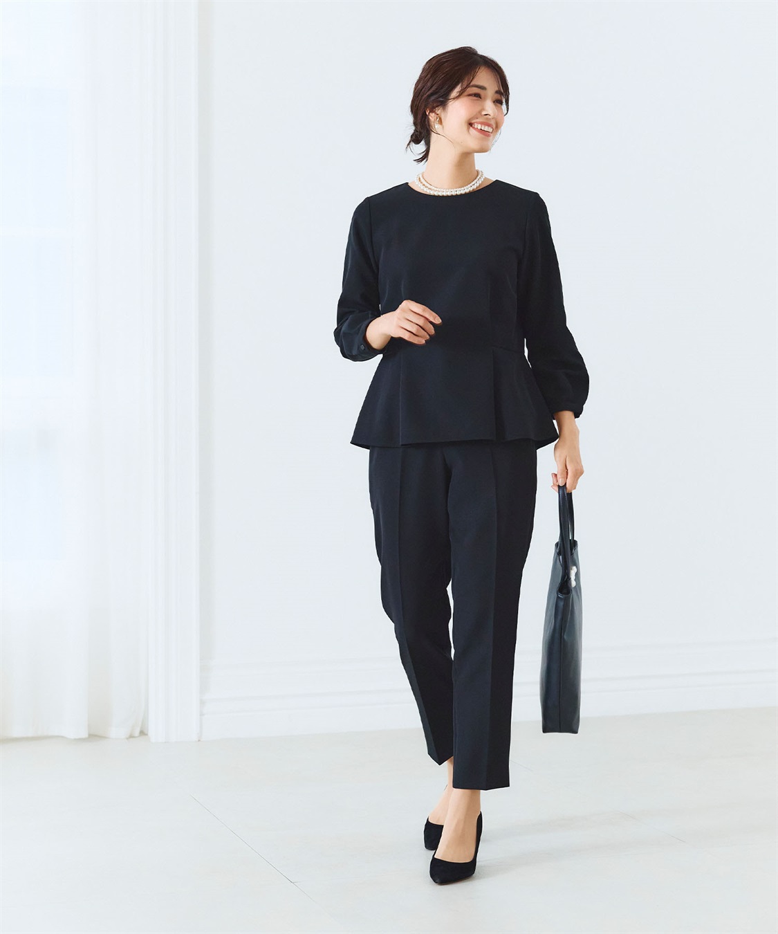 CROSS FUNCTION 《洗える・ストレッチ・シワになりにくい》正解 ペプラムブラウス【CF/クロスファンクション】_sub_17