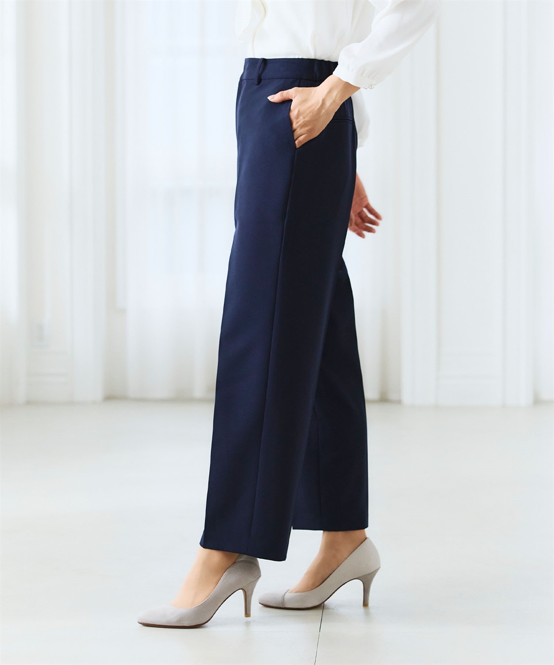 CROSS FUNCTION 《洗える・ストレッチ・シワになりにくい》正解 ワイドパンツ【CF/クロスファンクション】_sub_5