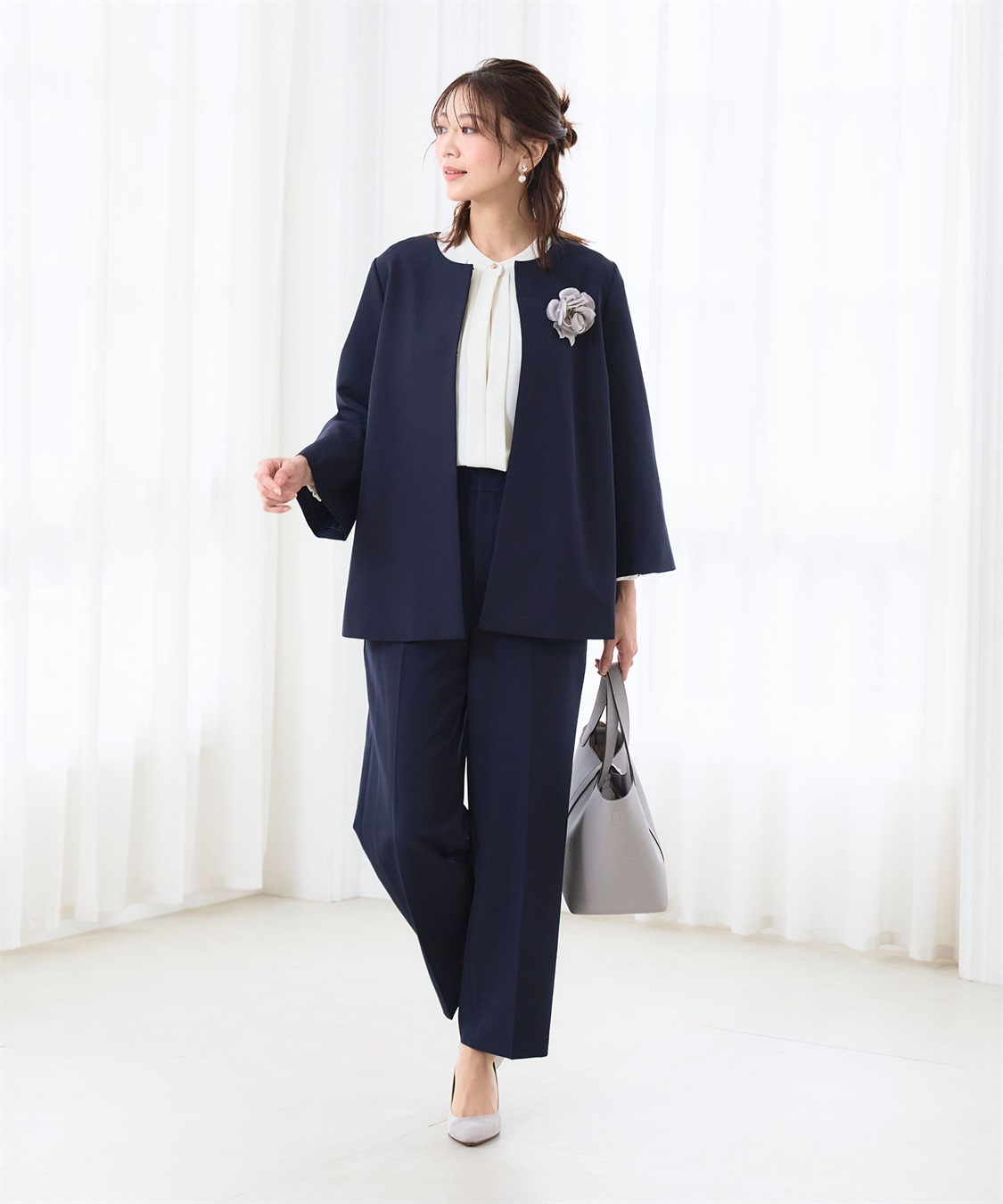 CROSS FUNCTION 《洗える・ストレッチ・シワになりにくい》正解 ワイドパンツ【CF/クロスファンクション】_sub_8