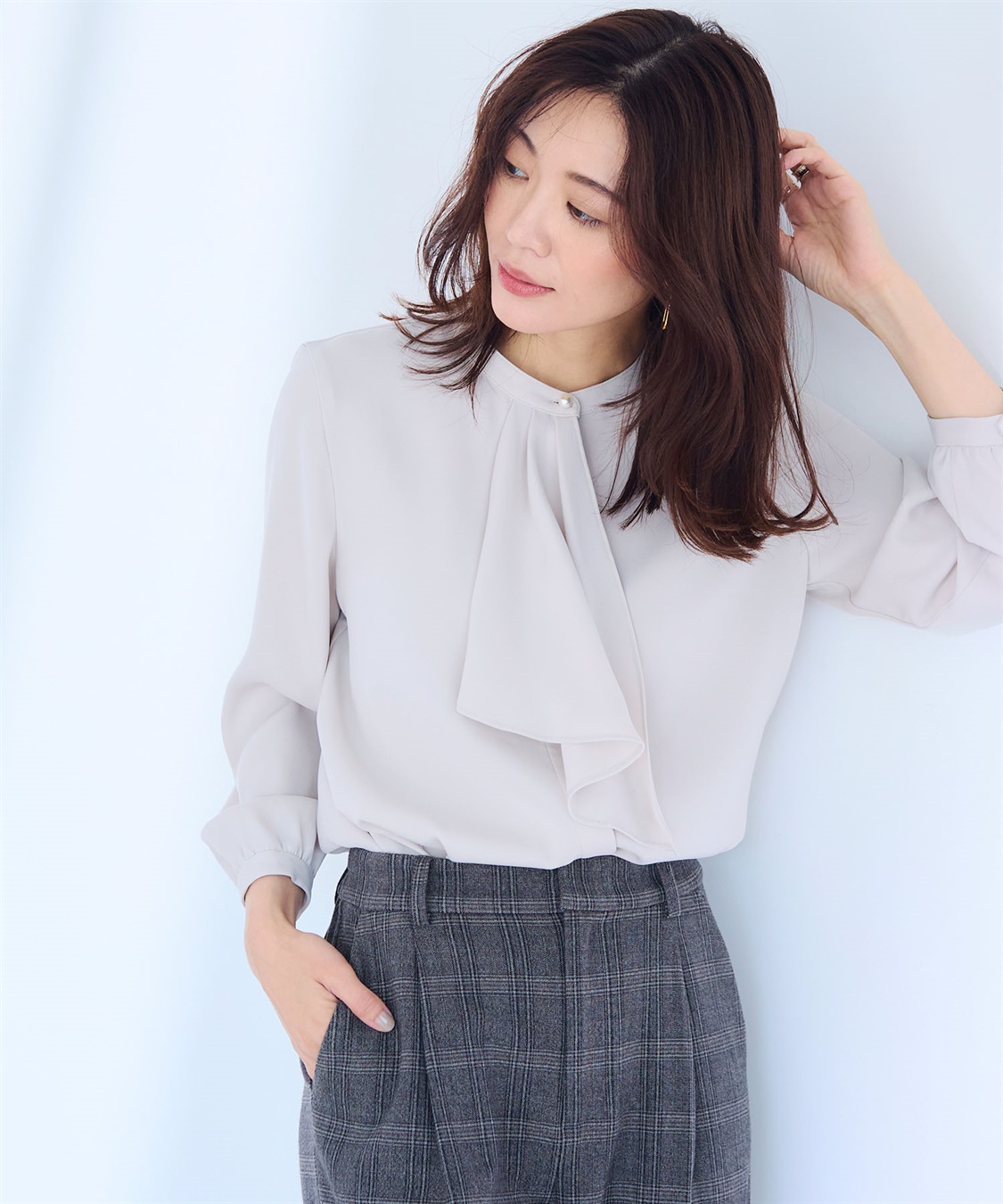 CROSS FUNCTION 《洗える》正解 ラッフルフリルブラウス【CF/クロスファンクション】_sub_17