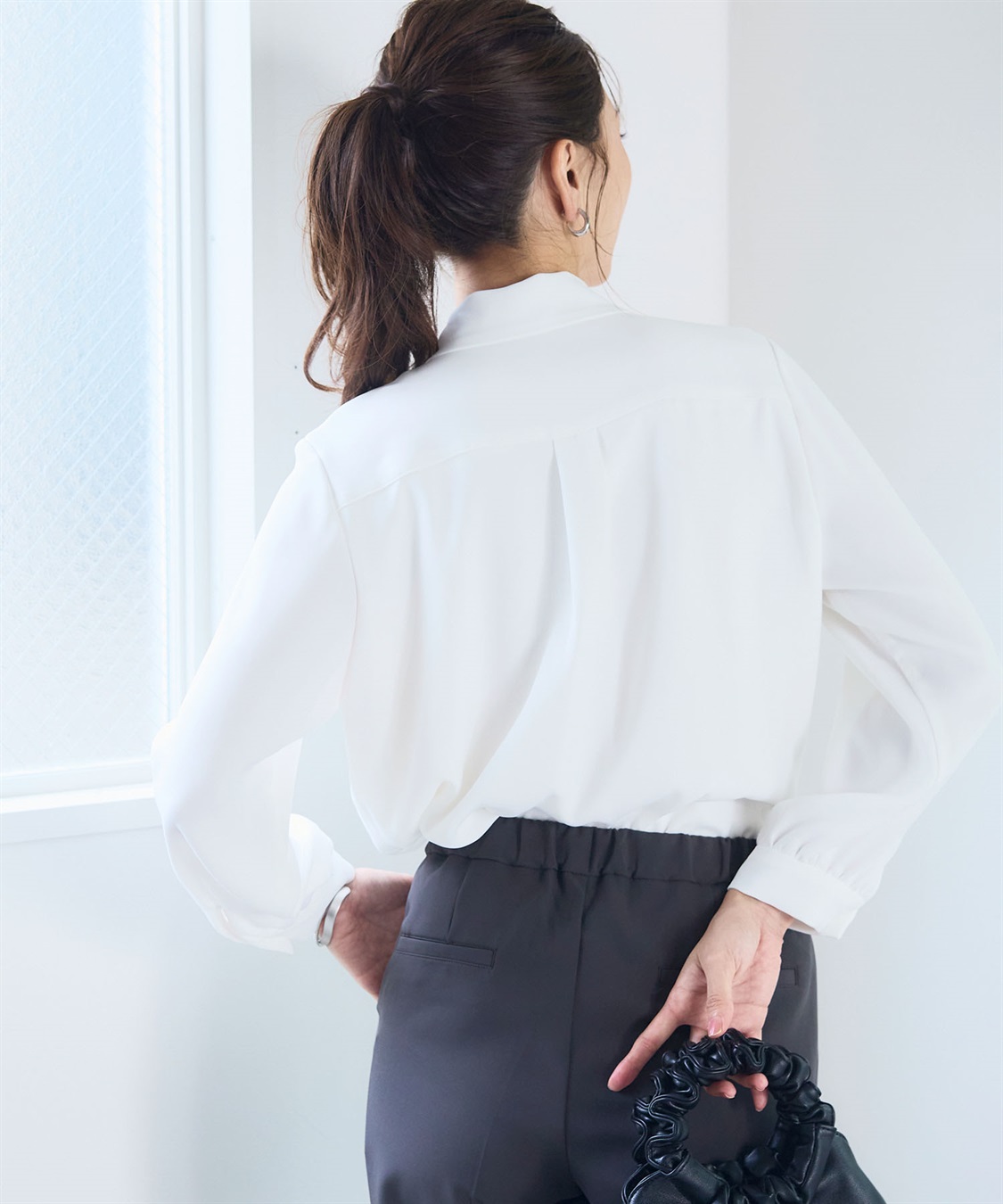 CROSS FUNCTION 《洗える》正解 リボンボウタイブラウス【CF/クロスファンクション】_sub_6