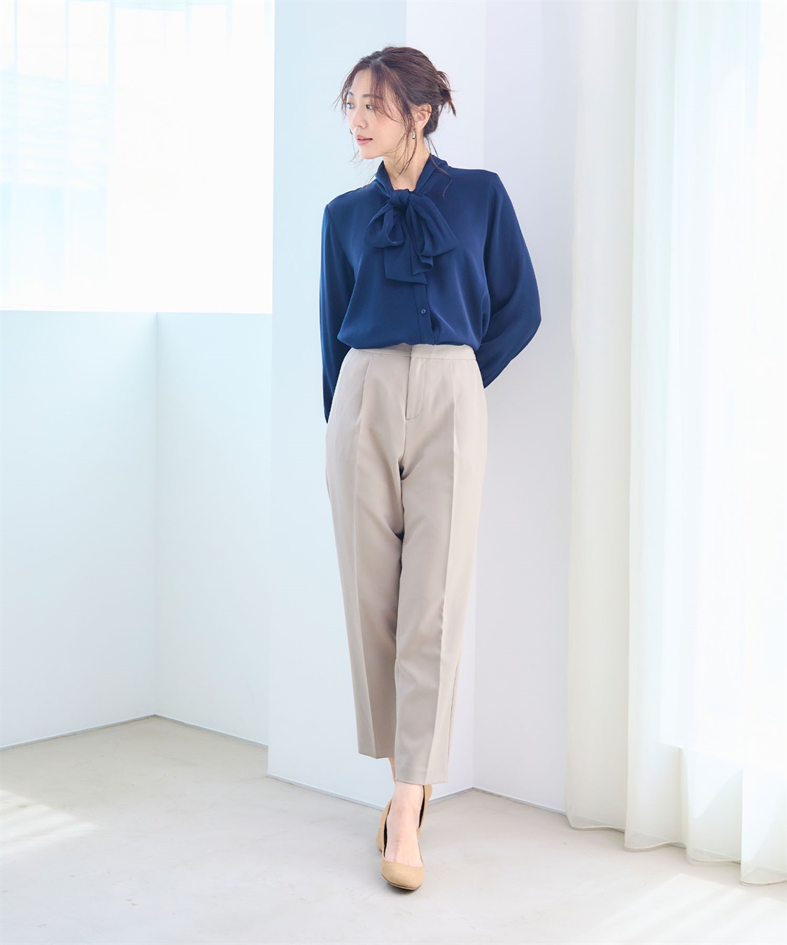 CROSS FUNCTION 《洗える》正解 リボンボウタイブラウス【CF/クロスファンクション】_sub_14