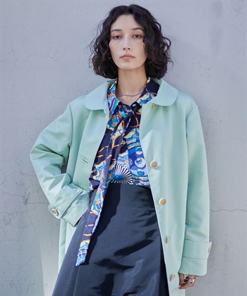 SPRING FAIR】ラウンドプリントブラウス 49AV.junko shimada SPRING FAIR】ラウンドプリントブラウス 49AV.junko shimada