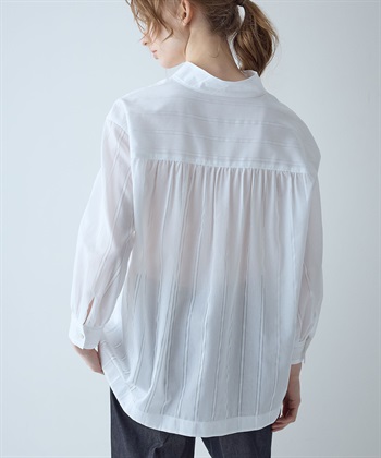 49AV JUNKO SHIMADA 【TIME SALE】ストライプ柄スキッパーブラウス_subthumb_6