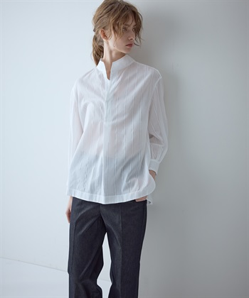 49AV JUNKO SHIMADA 【TIME SALE】ストライプ柄スキッパーブラウス_subthumb_8