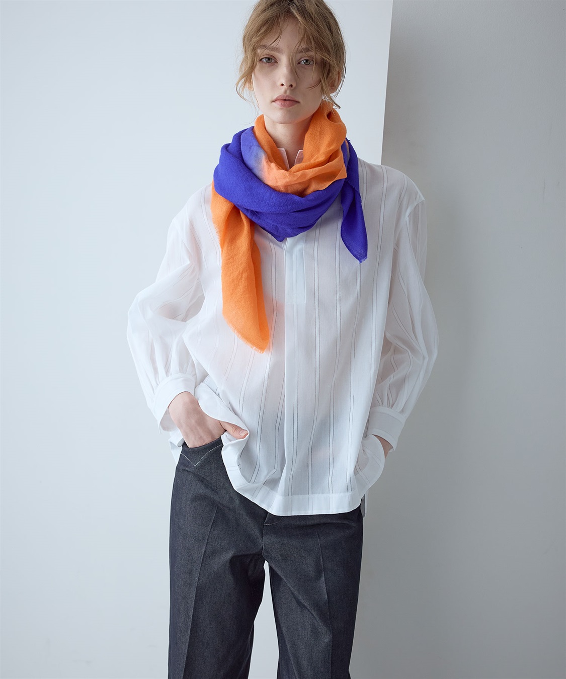 49AV JUNKO SHIMADA 【TIME SALE】ストライプ柄スキッパーブラウス_sub_10