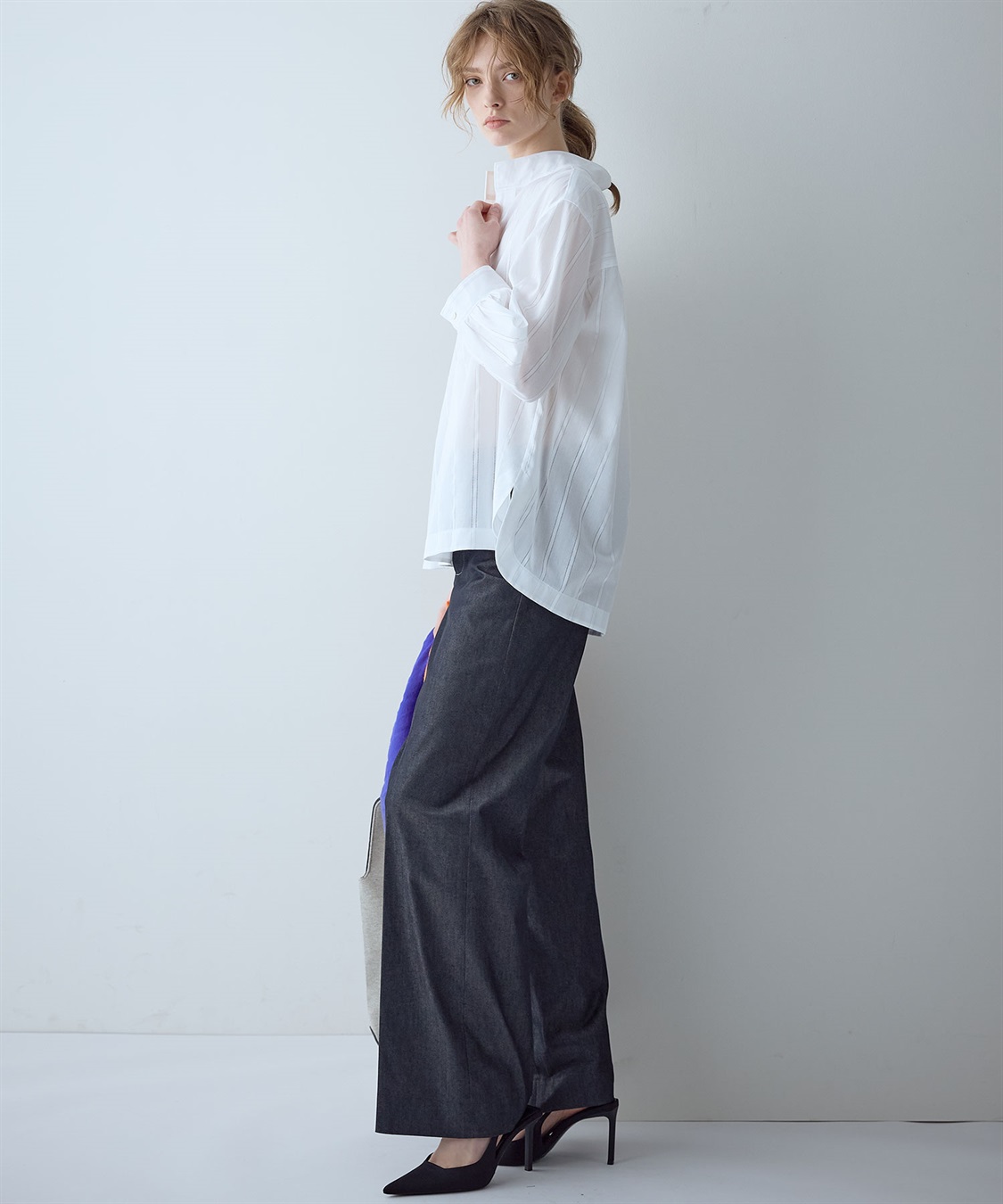 49AV JUNKO SHIMADA 【TIME SALE】ストライプ柄スキッパーブラウス_sub_15