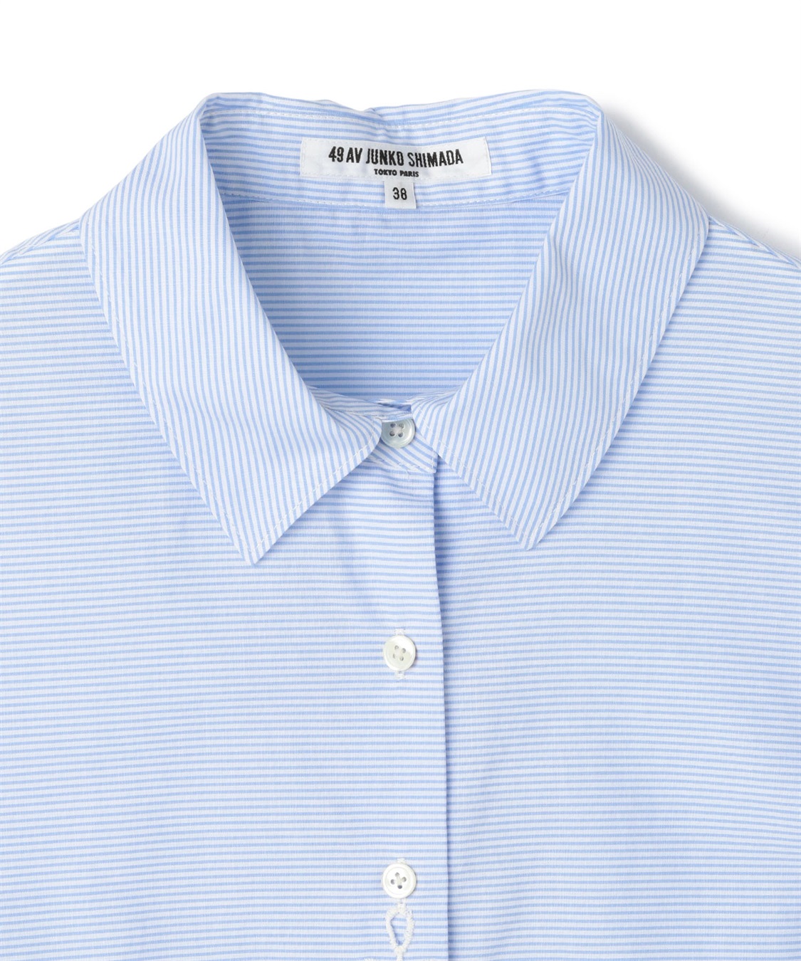 カットワーク刺繍ボーダー柄シャツ 49AV JUNKO SHIMADA｜クロス