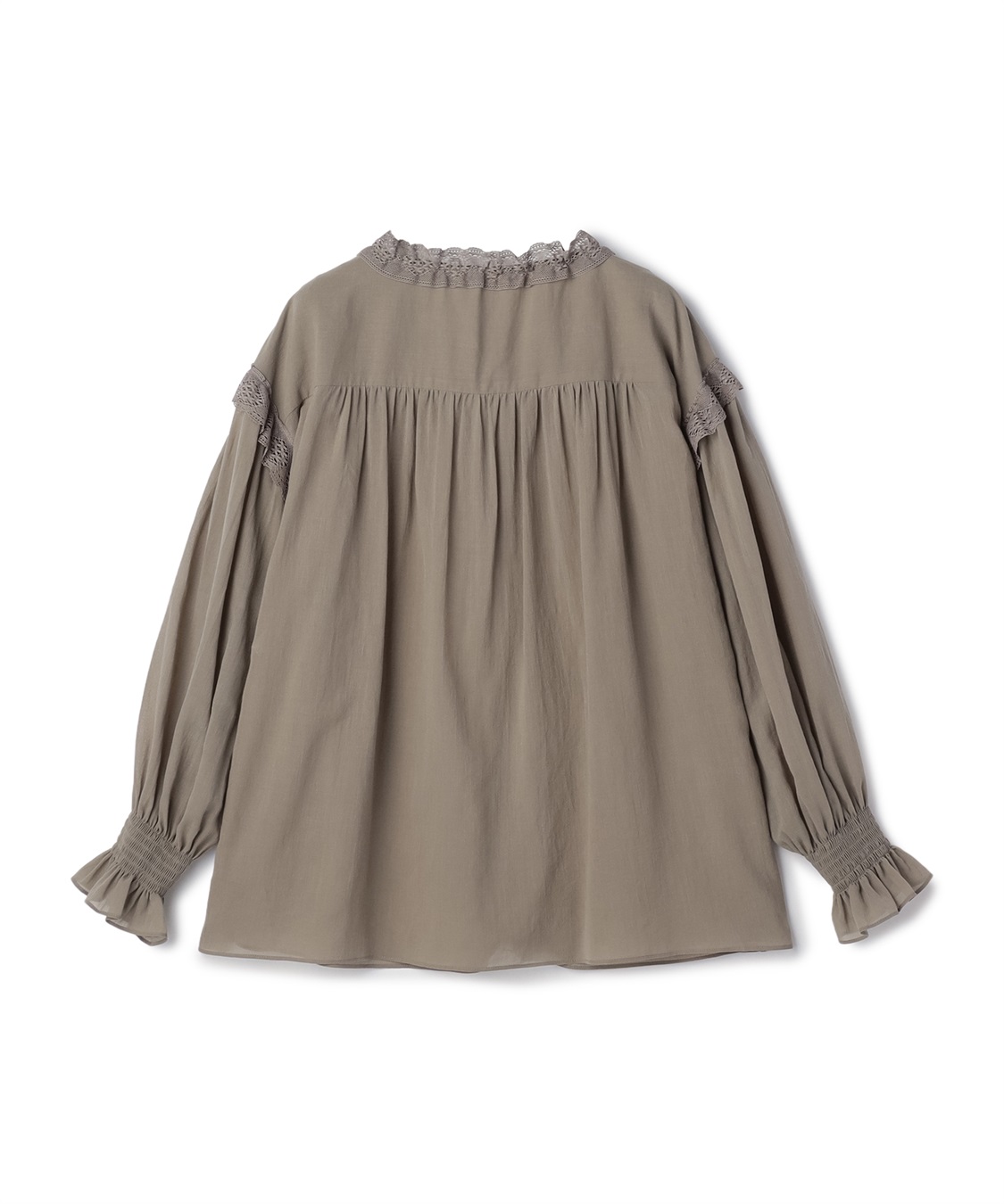 49AV JUNKO SHIMADA レース付きコットンシフォンブラウス_sub_1