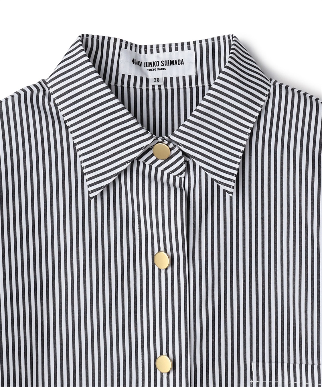 49AV JUNKO SHIMADA 金釦コットン半袖シャツ_sub_2