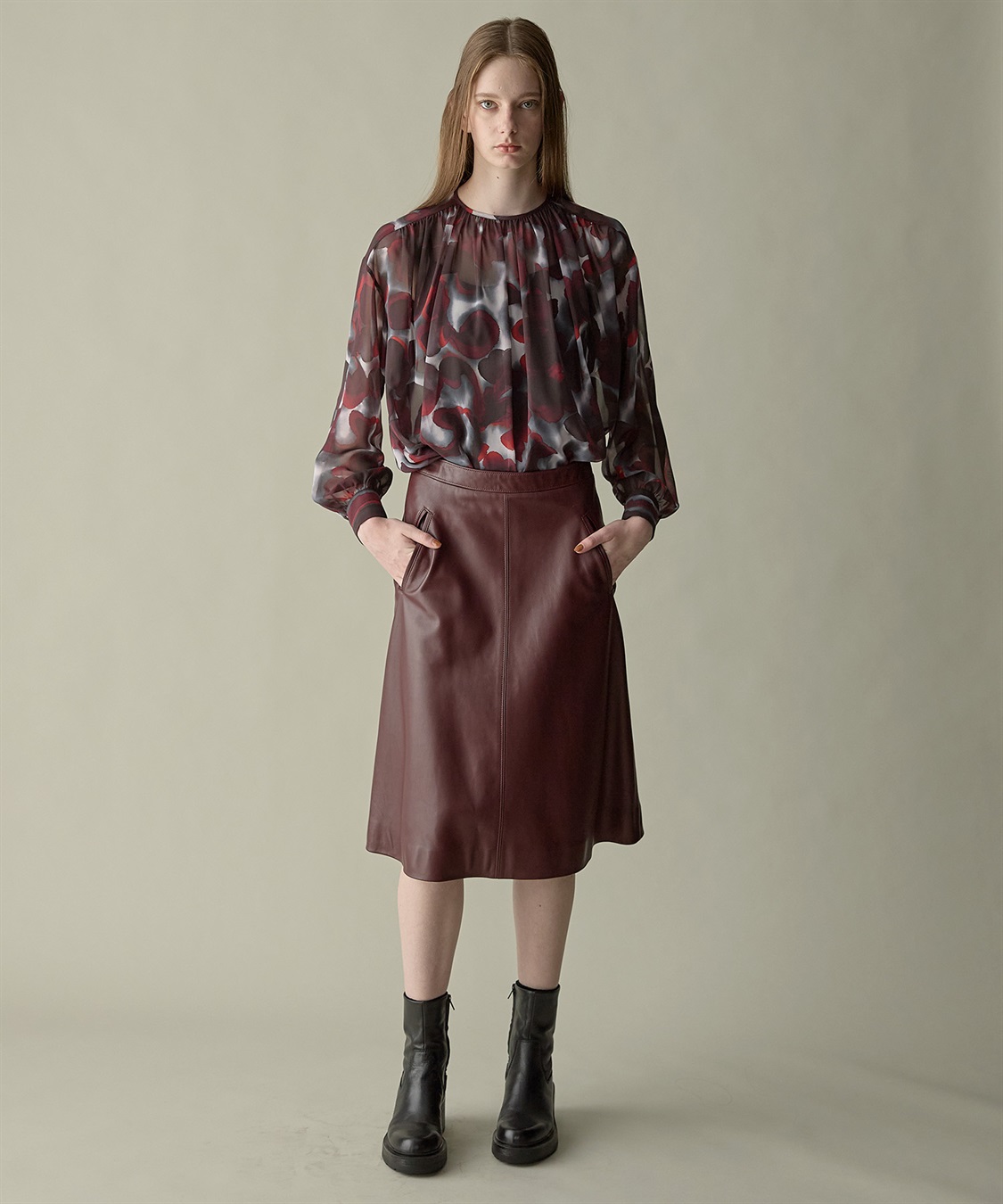 49AV JUNKO SHIMADA ペイントフラワーボウタイブラウス_sub_13