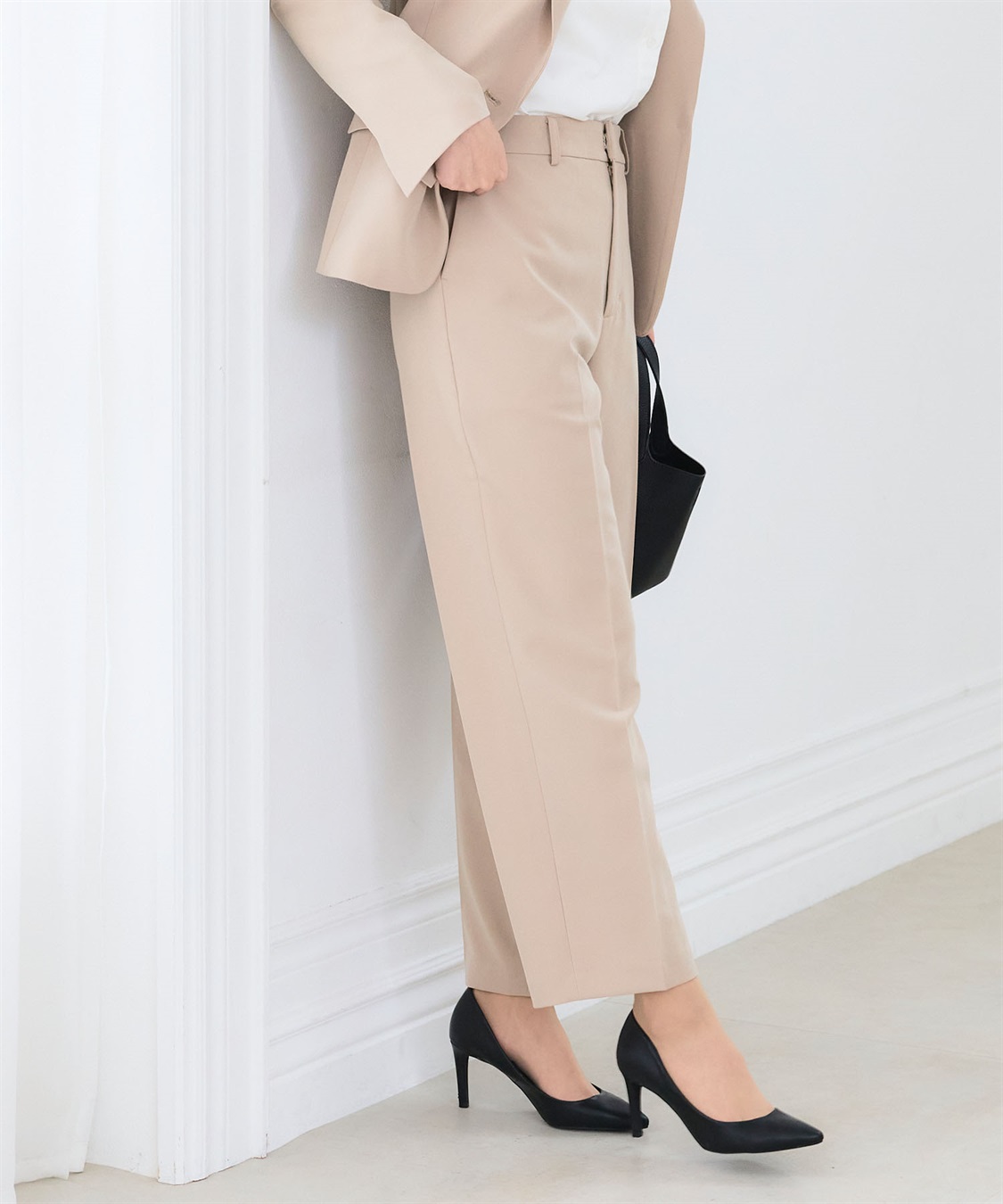 CROSS FUNCTION 【2点セット】《洗える・ストレッチ・シワになりにくい》正解 ペプラムブラウス・ワイドパンツセット【CF/クロスファンクション】_sub_9