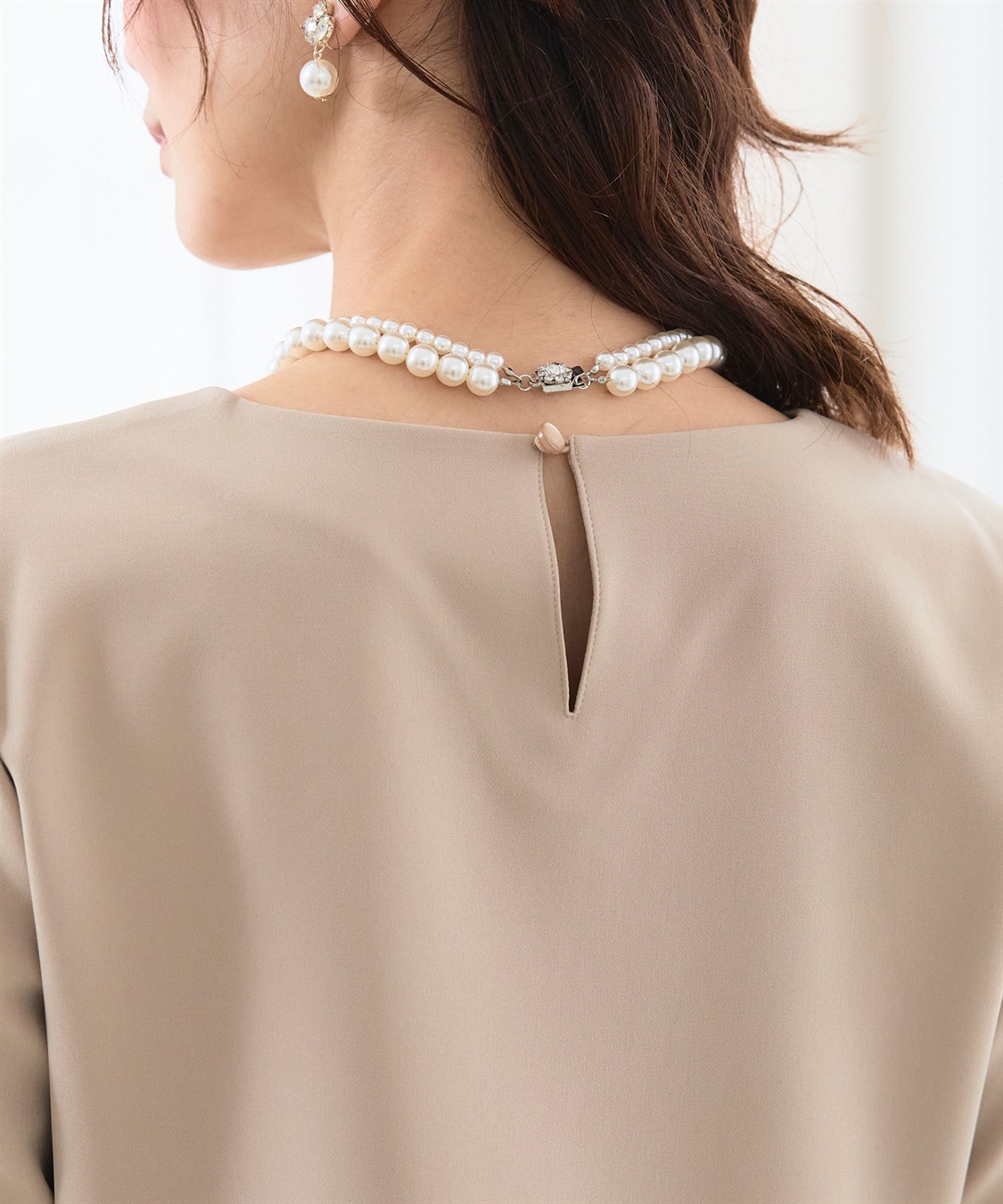 CROSS FUNCTION 【2点セット】《洗える・ストレッチ・シワになりにくい》正解 ペプラムブラウス・ワイドパンツセット【CF/クロスファンクション】_sub_10