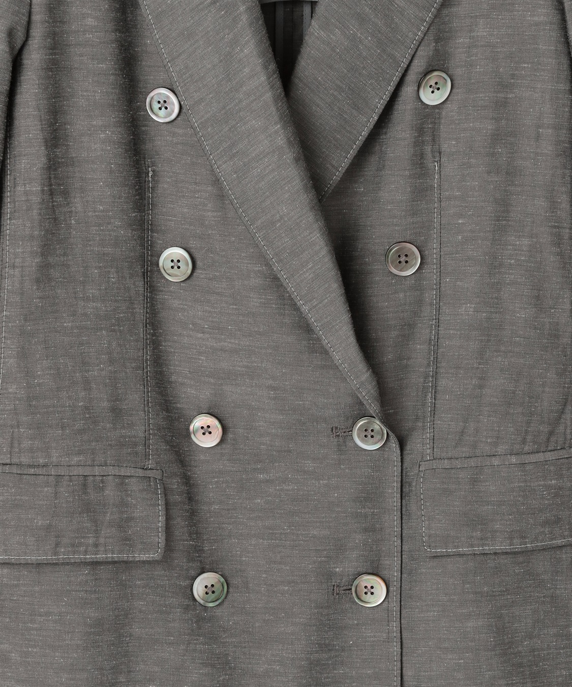 麻混ダブルブレストテーラードジャケット 49AV JUNKO SHIMADA｜クロス