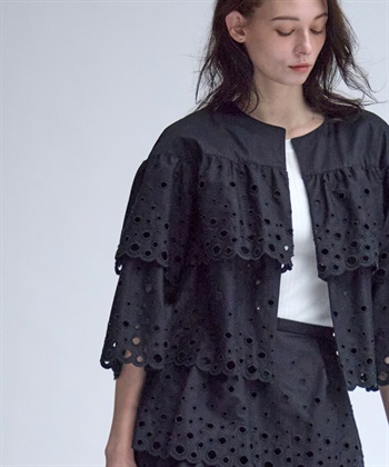 49AV JUNKO SHIMADA カットワークレースノーカラージャケット_subthumb_10