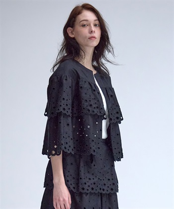 49AV JUNKO SHIMADA カットワークレースノーカラージャケット_subthumb_12