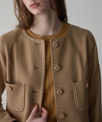 49AV JUNKO SHIMADA ウールジャージー配色ステッチジャケット_subthumb_4