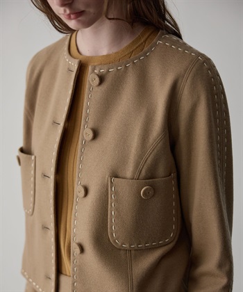 49AV JUNKO SHIMADA ウールジャージー配色ステッチジャケット_subthumb_5