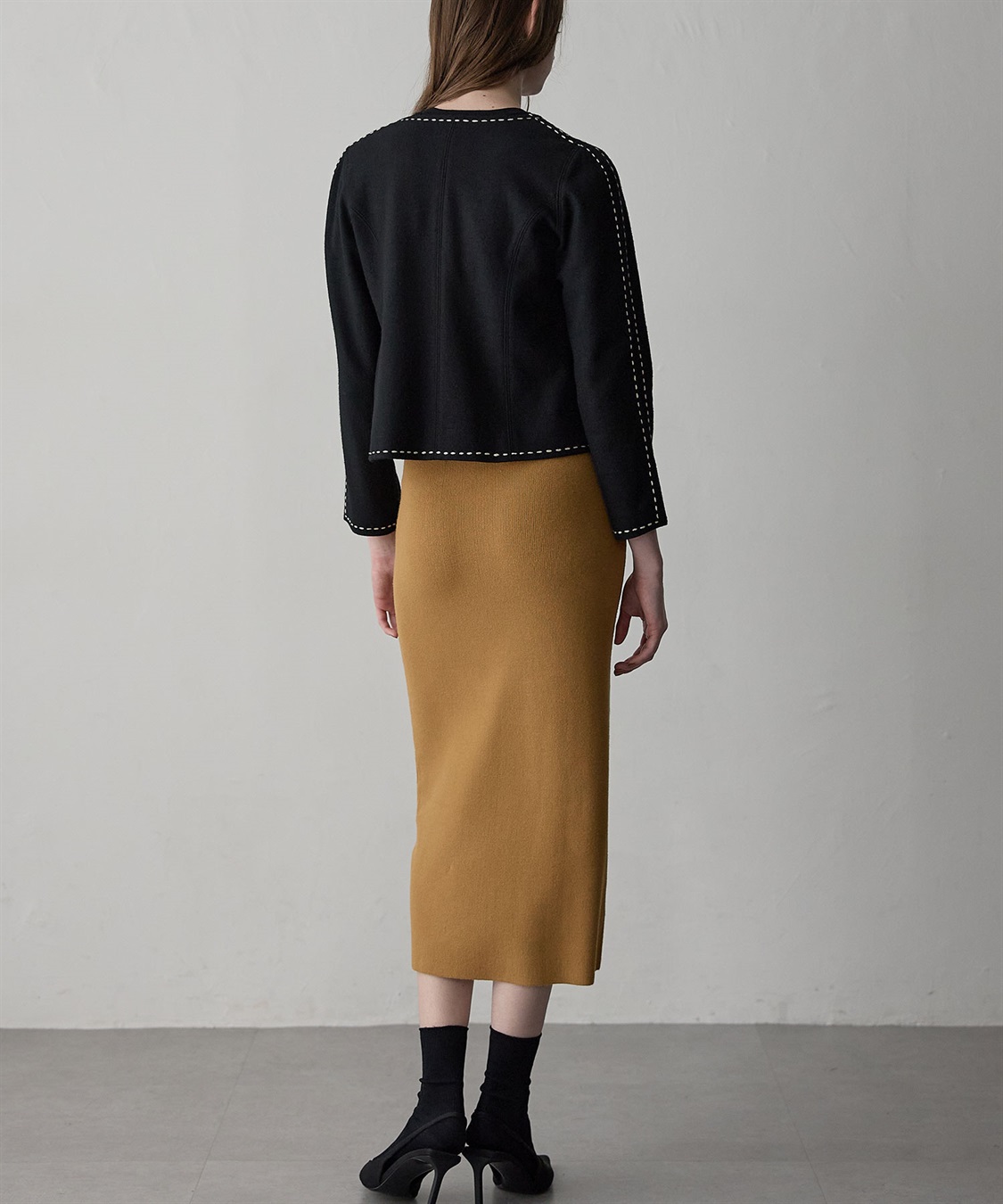 49AV JUNKO SHIMADA ウールジャージー配色ステッチジャケット_sub_18