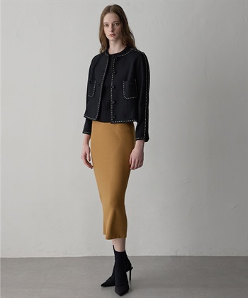 49AV JUNKO SHIMADA ウールジャージー配色ステッチジャケット_subthumb_19