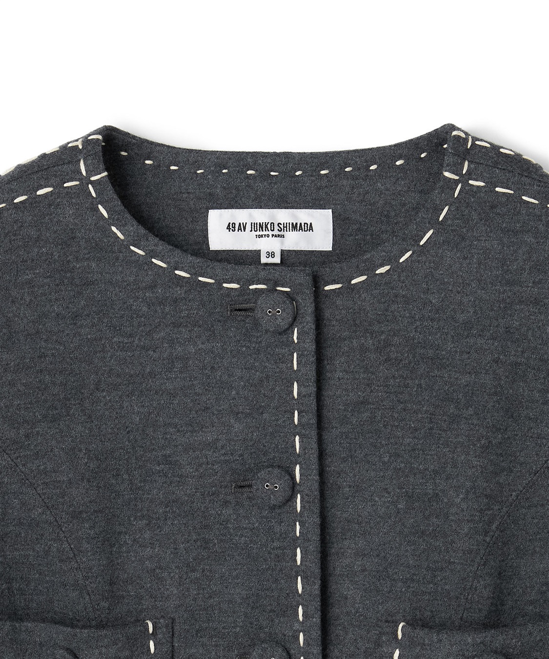 49AV JUNKO SHIMADA ウールジャージー配色ステッチジャケット_sub_22