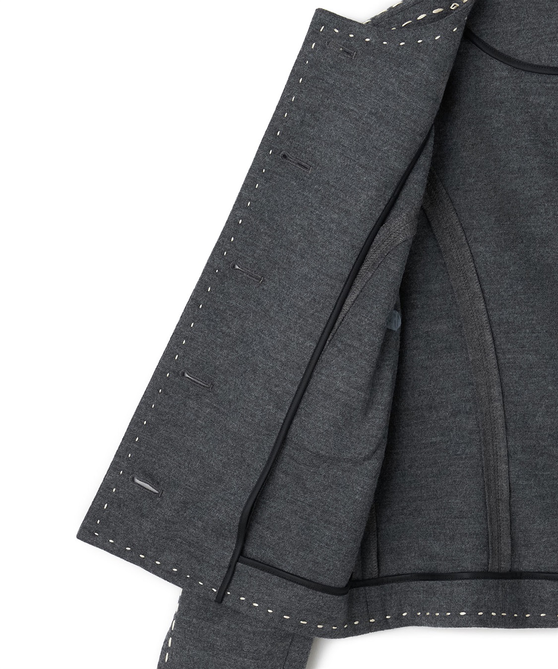 49AV JUNKO SHIMADA ウールジャージー配色ステッチジャケット_sub_25