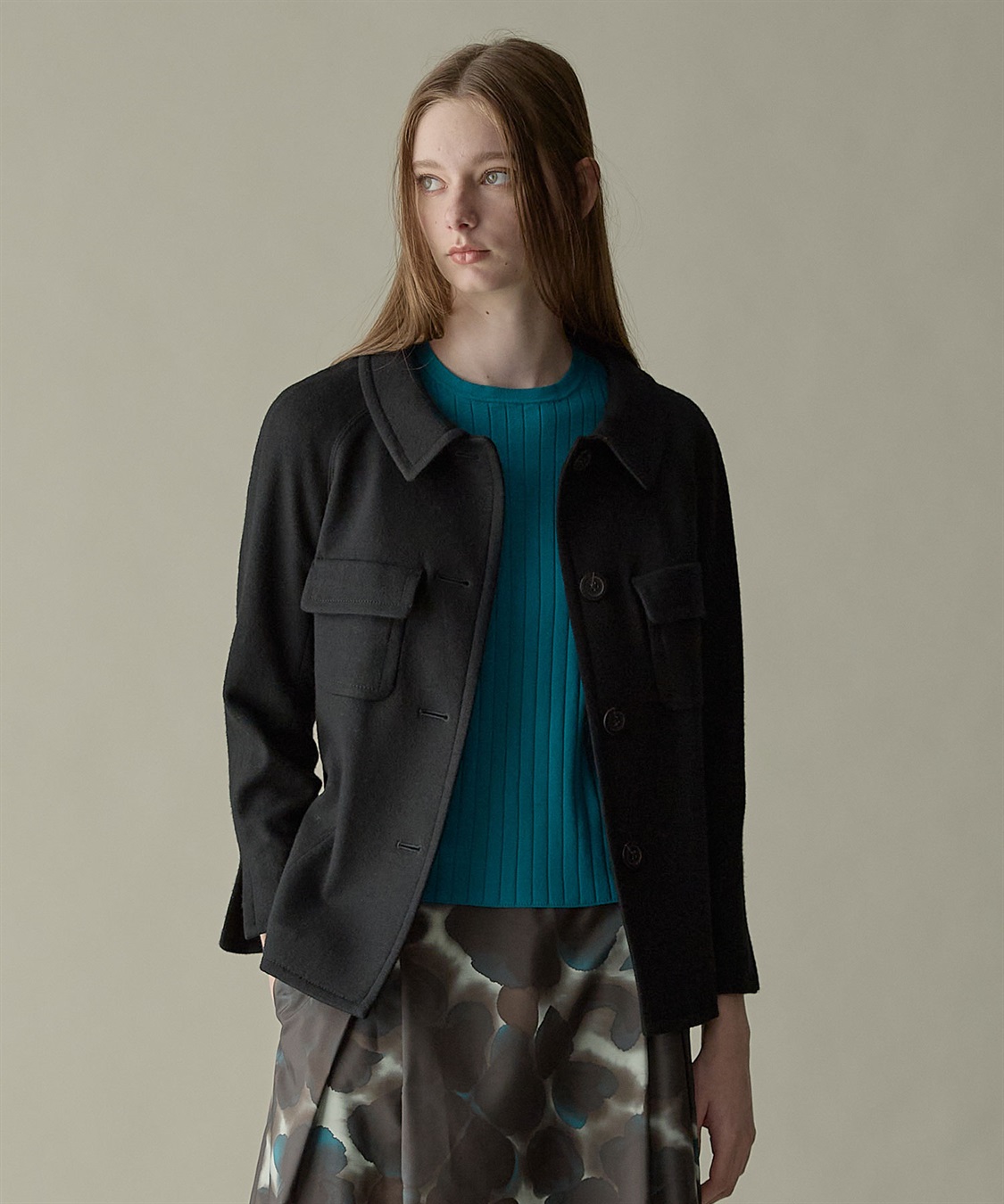 ジャケット・アウター pao 千鳥柄ツイードショートPコート(その他のジャケット・スーツ